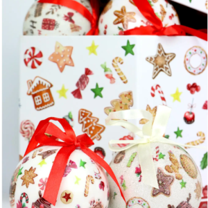 Scatola Sfere Gingerbreadman 14pz