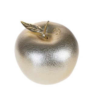 MELA ORO con FOGLIA ORO CERAMICA d17 cm