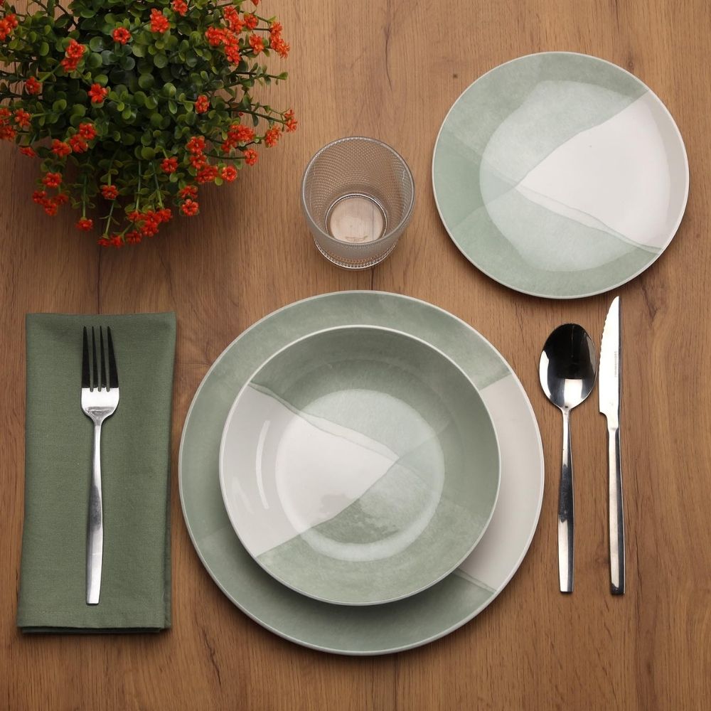 SERVIZIO PIATTI 18pz PICNIC VERDE - immagine 2