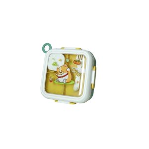 LUNCH BOX SOTTOVUOTO L'ORA DELLA PAPPA con FORCHETTA, PORTACONDIMENTI SALVIA