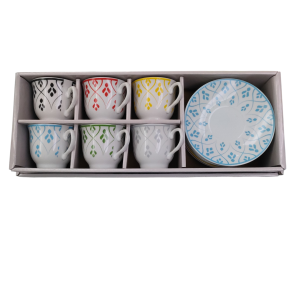 Tazzine caffè set 6pz in porcellana